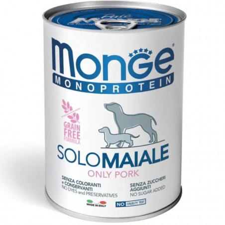 Monge Monoprotein Solo konservai su kiauliena šunims, 6 x 400 g