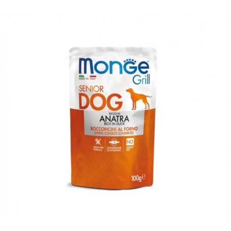 Monge Grill Dog Pouches Senior konservai su antiena senjorams šunims, 12 x 100 g