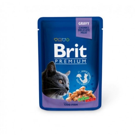 Brit Premium Cod Fish konservai katėms su menke