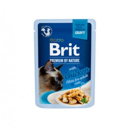 Brit Premium Cat Delicate Chicken in Gravy konservai katėms su vištiena