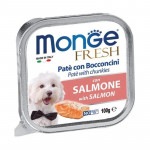Monge Fresh paštetas su lašišos gabaliukais šunims, 12 x 100 g