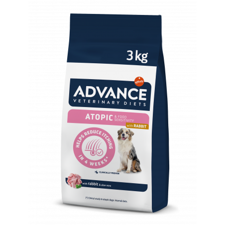 Advance Veterinary Diets ATOPIC MEDIUM and MAXI dog sausas maistas šunims su triušiena