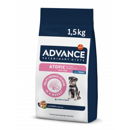 Advance Veterinary Diets ATOPIC MINI dog sausas maistas šunims su upėtakiu