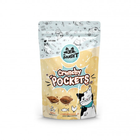 Mr. Bandit CRUNCHY POCKETS skanėstas katėms su tunu ir vištiena