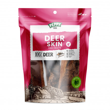 Petmex džiovintos elnių odos juostelės 15 cm