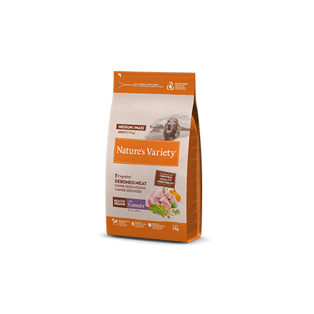 Nature's Variety Original Med/Max Adult maistas šunims su kalakutiena