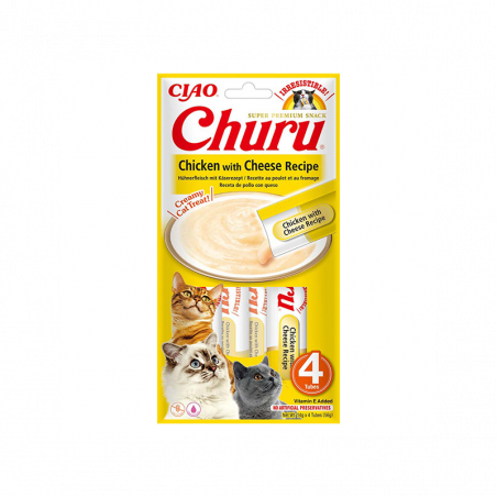 Churu kreminis skanėstas katėms su vištiena ir sūriu