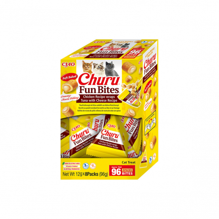 Churu Fun Bites skanėstas katėms su tunu ir sūriu suktinukai