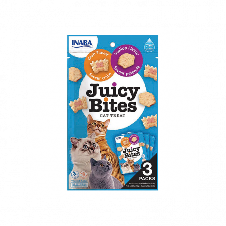 Juicy Bites guminukai katėms šukučių ir krabų skonio