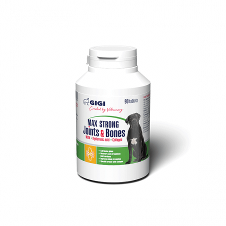 GIGI MAX STRONG Joints and Bones papildas šunų kaulų ir sąnarių funkcijai, N90