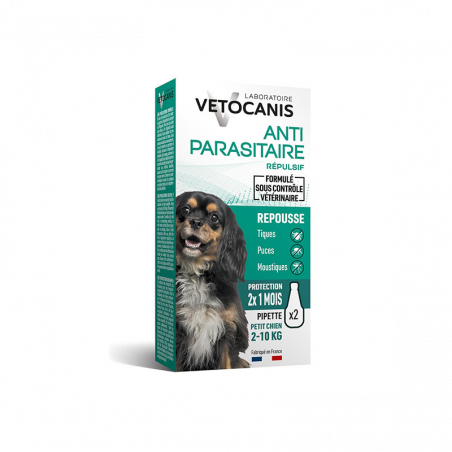 Vetocanis lašiukai nuo erkių mažų veislių šunims, 2–10 kg, N2