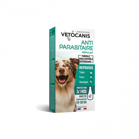 Vetocanis lašiukai nuo erkių vidutinio dydžio veislių šunims, 10–20 kg, N2