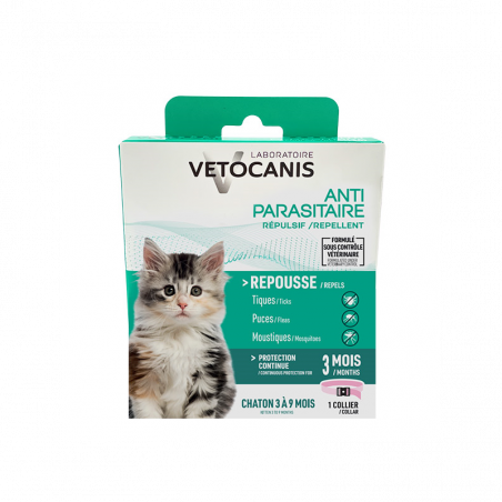 Vetocanis antkaklis nuo erkių kačiukams, iki 9 mėn., 35 cm