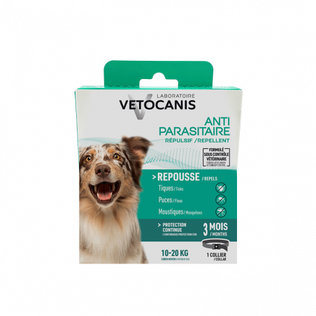 Vetocanis antkaklis nuo erkių vidutinio dydžio veislių šunims, 10–20 kg, 60 cm