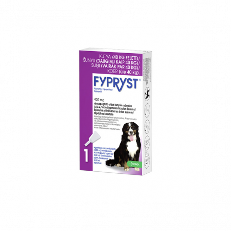 Fypryst antiparazitinis užlašinamasis tirpalas šunims, (40–60 kg), 402 mg