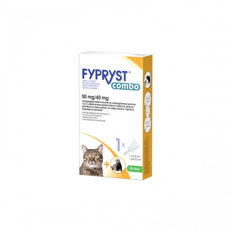 Fypryst Combo antiparazitinis užlašinamas tirpalas katėms ir šeškams, 50 mg