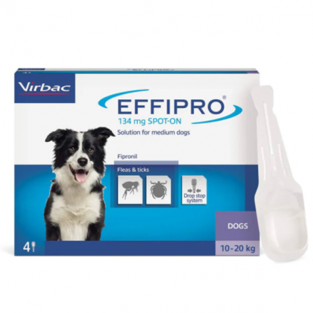 EFFIPRO 134 mg užlašinamasis tirpalas vidutinio dydžio šunims (10-20 kg) N4