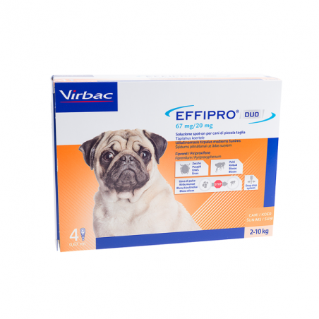 EFFIPRO DUO 67mg užlašinamasis tirpalas šunims 2-10kg, N4