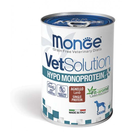 MONGE VetSolution Dog Wet HYPO MONO Lamb konservai šunims