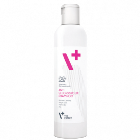 VETEXPERT Antiseborrhoeic šampūnas katėms ir šunims intensyviai odos priežiūrai