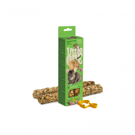 Little One lazdelės su pievų žolėmis skanėstai jūrų kiaulytėms, 2x55 g