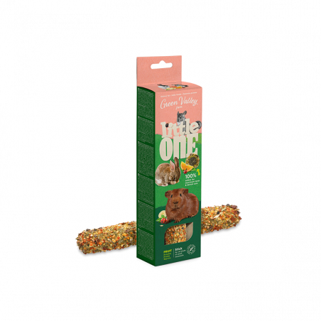 Little One Green Valley lazdelė su vaisiais skanėstas graužikams, 180 g