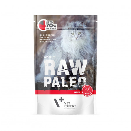 Raw Paleo Cat Adult Beef pouch konservai katėms su jautiena