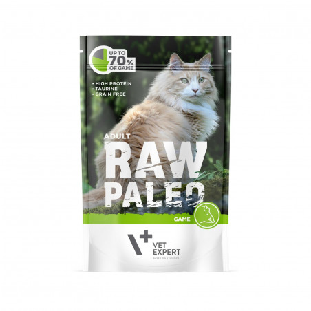 Raw Paleo Cat Adult Game pouch konservai katėms su žveriena
