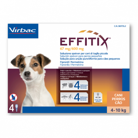 EFFITIX S 67 mg/600 mg užlašinamasis tirpalas šunims 4-10kg, N4