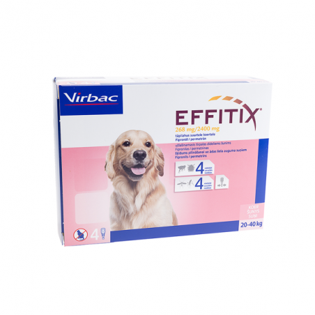 EFFITIX L 268 mg/2400 mg užlašinamasis tirpalas šunims 20-40kg, N4