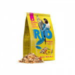 RIO lesalas ilgauodegėms papūgėlėms šėrimosi metu