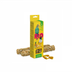 RIO lazdelės su tropiniais vaisiais banguotosioms papūgėlėms ir egzotiniams paukščiams, 2x40 g