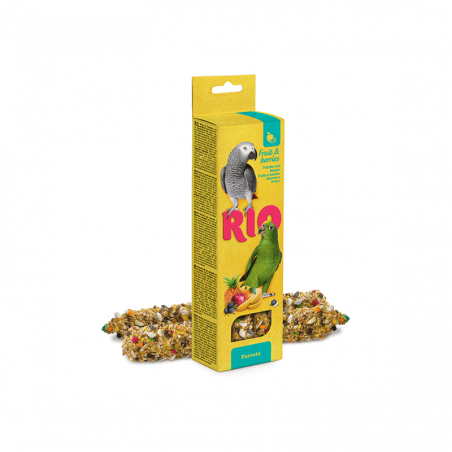 RIO lazdelės papūgoms su vaisiais ir uogomis, 2x90 g