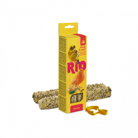 RIO lazdelės kanarėlėm su medumi ir vertingomis sėklomis, 2x40 g