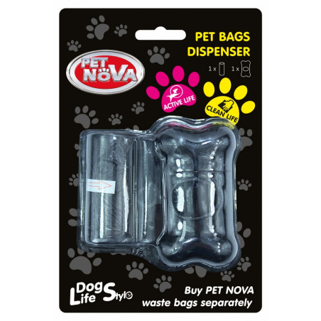 PET NOVA higieniniai maišeliai su juodu dėklu