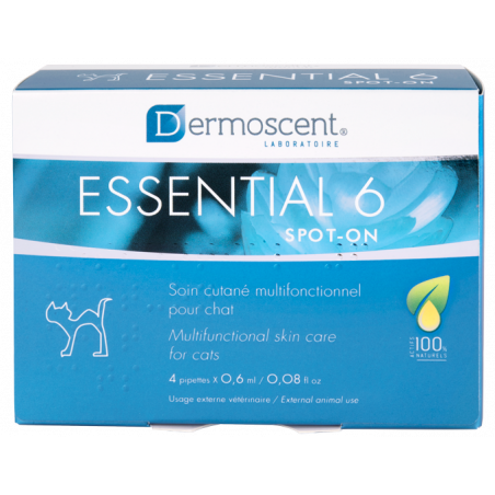 Dermoscent Essential 6 – lašai kačių odos ir kailio būklei gerinti