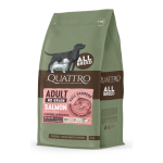 Quattro all breed adult sausas begrūdis hipoalerginis maistas šunims su lašiša ir kriliu