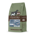 Quattro all breed weight loss sausas begrūdis maistas šunims su balta žuvimi ir kriliu