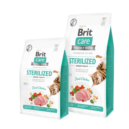 Brit Care cat sterilized urinary health sausas maistas sterilizuotoms katėms