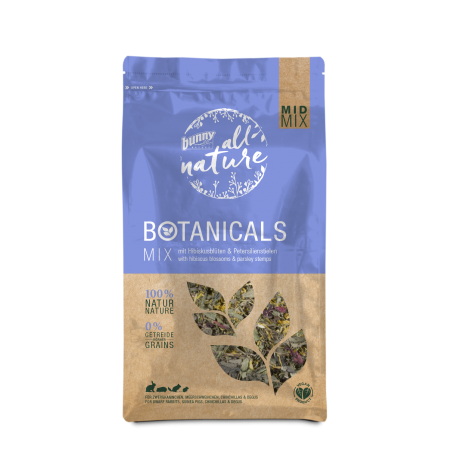 Bunny MID MIX žolelių mišinys su kinrožių žiedais ir petražolių stiebais