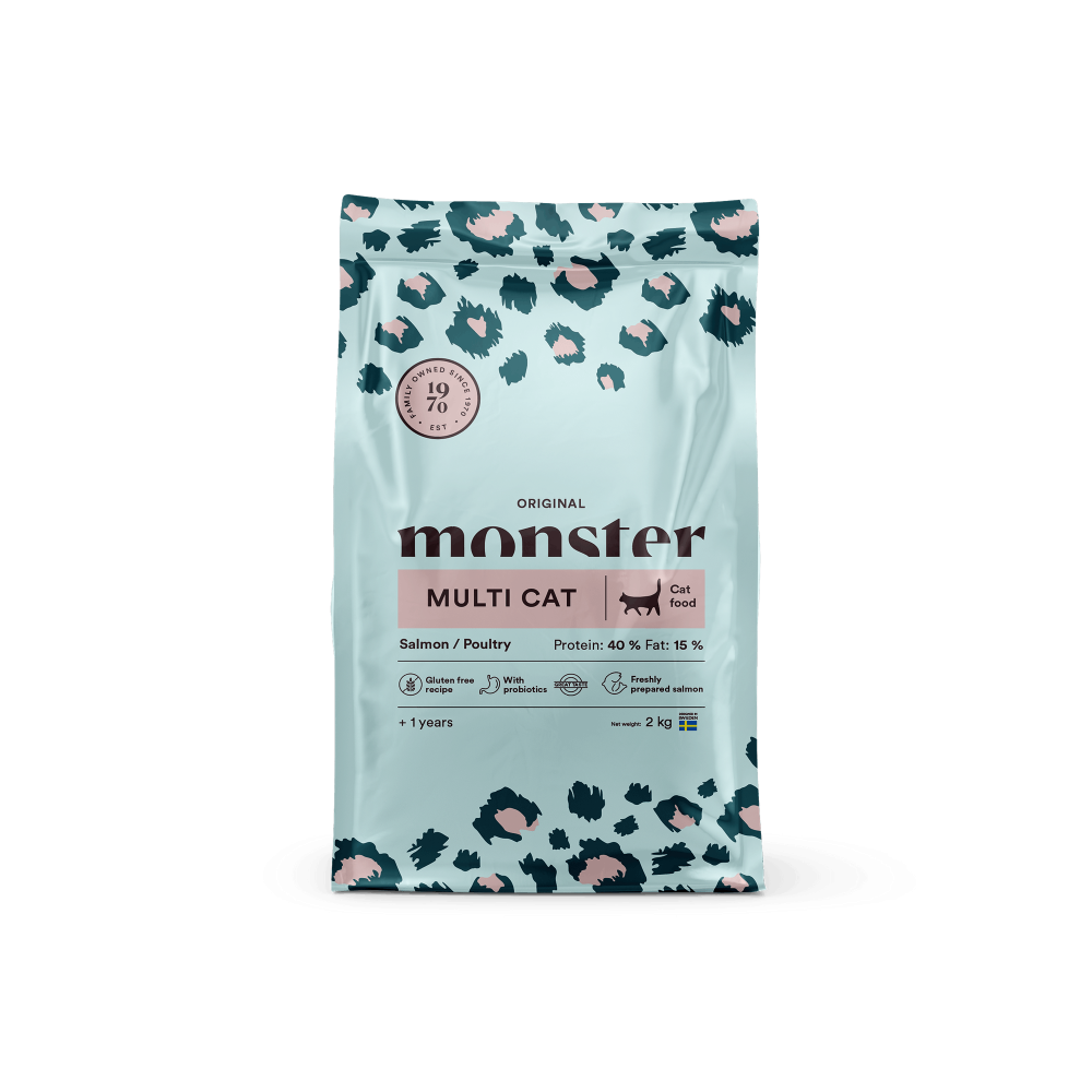 Monster Original Multi Cat sausas maistas katėms su lašiša ir paukštiena