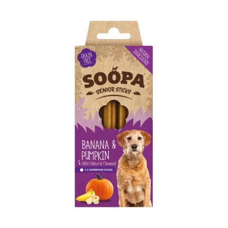 Soopa Banana & Pumpkin Senior Sticks skanėstai senjorams