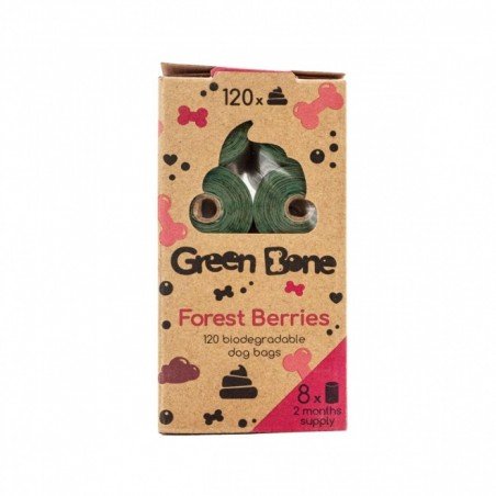 Green Bone Forest Berries suyrantys ekskrementų maišeliai