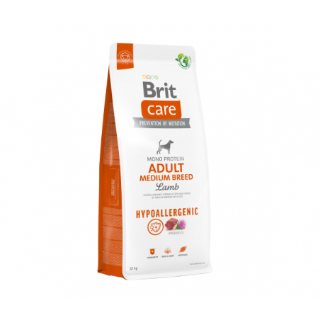 Brit Care Hypoallergenic Adult Medium Breed Lamb sausas maistas šunims su ėriena