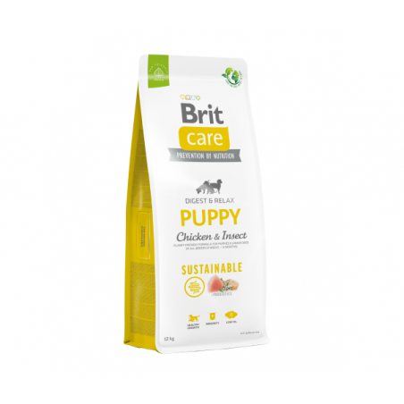 Brit Care Sustainable Puppy Chicken&Insect sausas maistas šuniukams su vištiena ir vabzdžiais