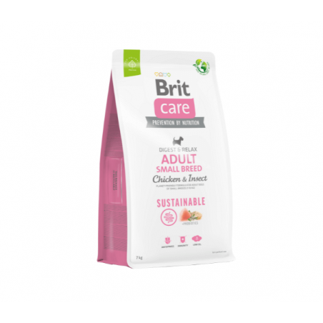 Brit Care Sustainable Adult Small Breed Chicken&Insect sausas maistas šunims su vištiena ir vabzdžiais