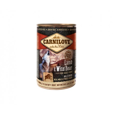 Carnilove konservai šunims Wild Meat Lamb&Wild Boar su ėriena ir šerniena 6 x 400 g