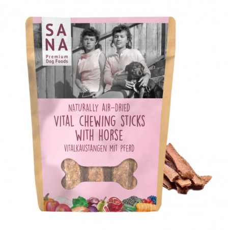 SANA Dog Vital Chewing Sticks lazdelės su jautiena ir arkliena skanėstai šunims