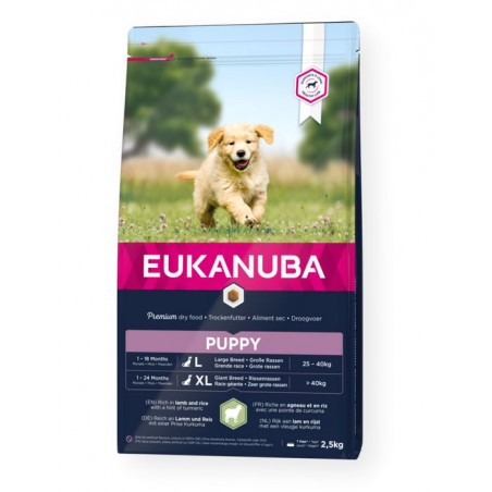 Eukanuba Puppy large Breed Lamb & Rice sausas maistas didelių veislių šuniukams su ėriena ir ryžiais