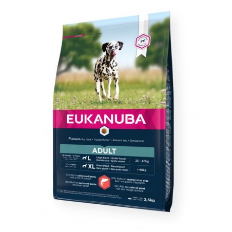 Eukanuba adult Large Breed Salmon & Barley sausas maistas didelių veislių šunims su lašiša ir miežiais